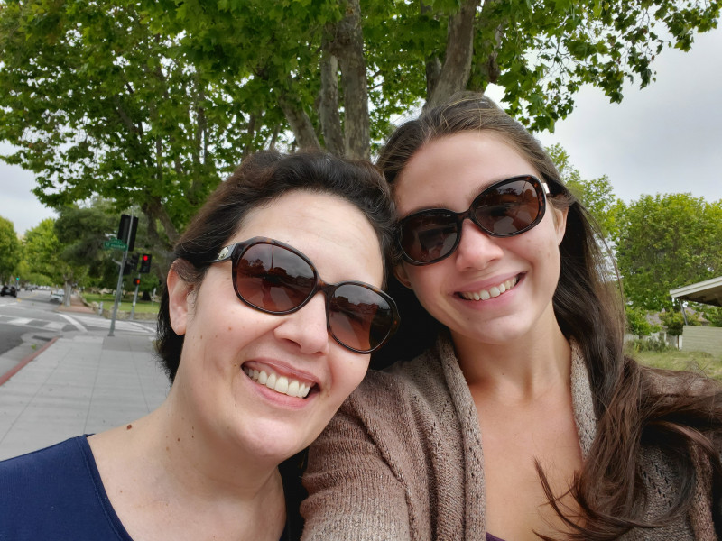 A photo of my mom and I having a moment together in Monterey, CA