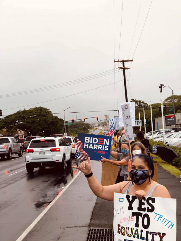 Leading a peaceful protest during the 2020 election <3