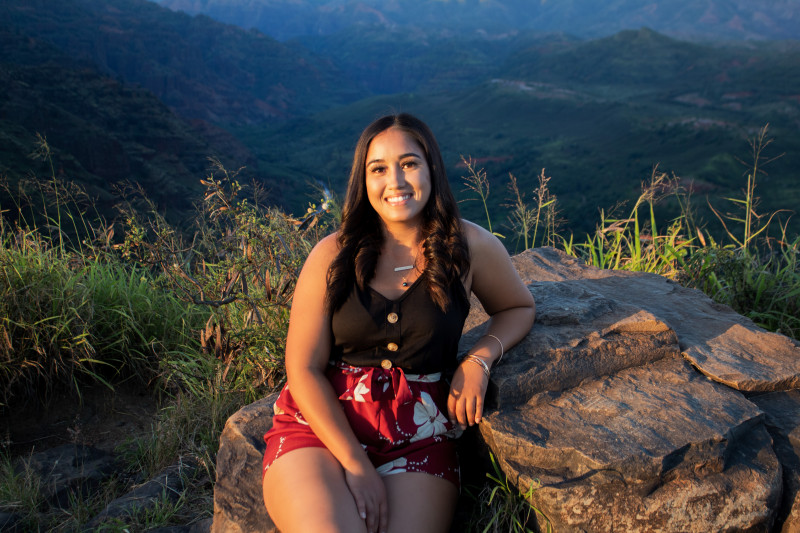 UH Hilo graduate Kiara Ruiz c/o 2021 on kaua'i