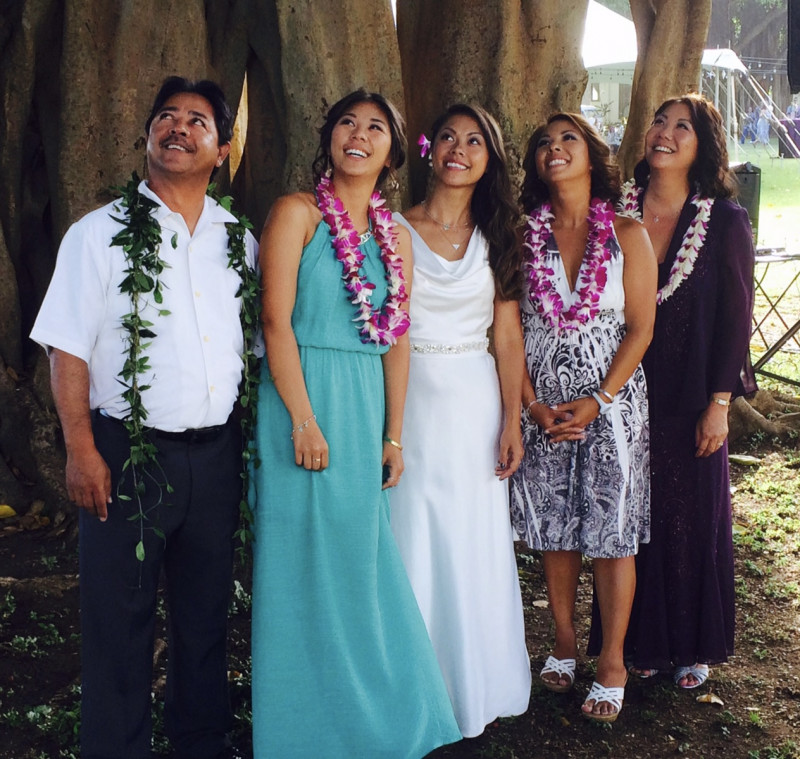 Graduate, Shantel Kalola Tamiko Rita, and her Father, Herself, Sister, Sister, and Mother