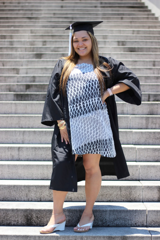 full length photo with cap & gown.