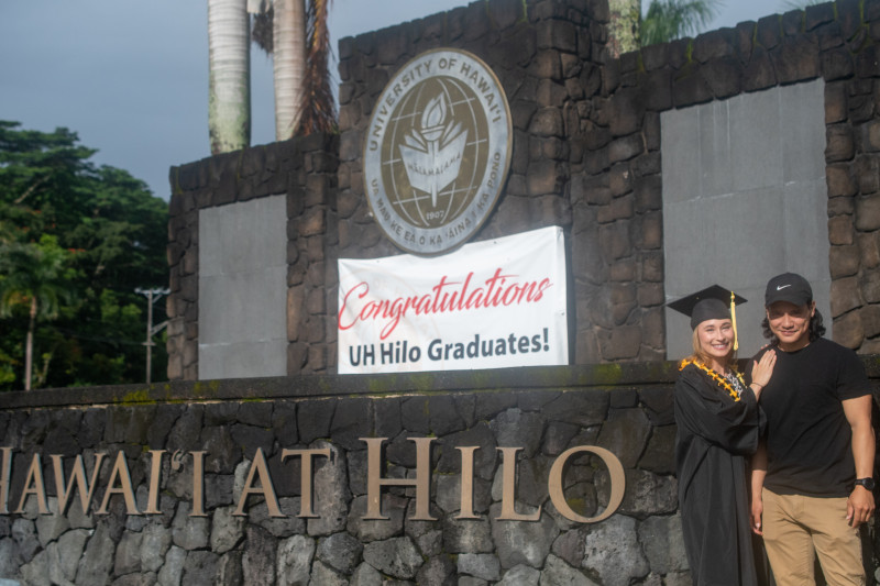 Kassandra and Tyler at the University of Hawai`i at Hilo.
