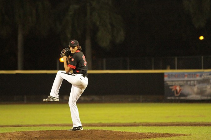 Dylan Spain baseball #37 pitcher mound photo