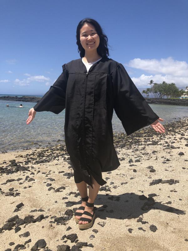 This image is myself with my gown taken in the beautiful beach.