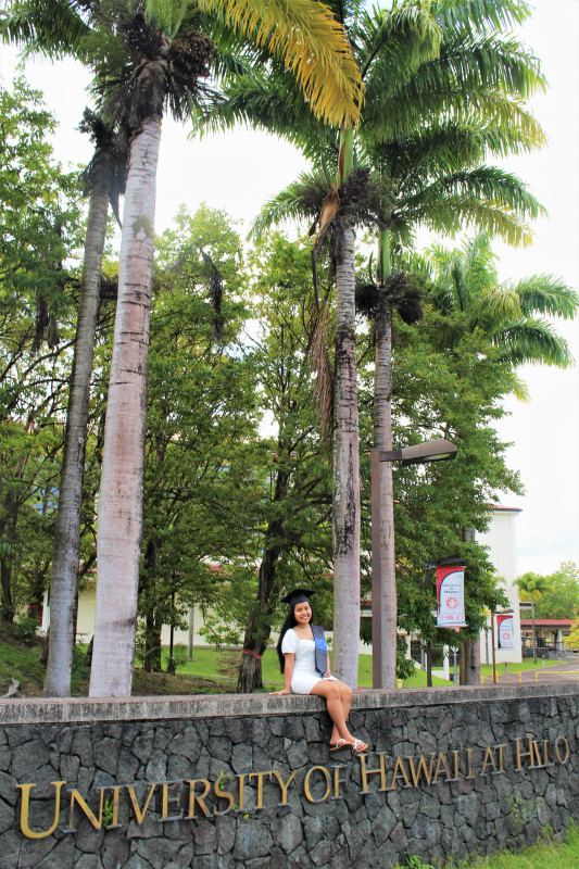 Sitting on the sign