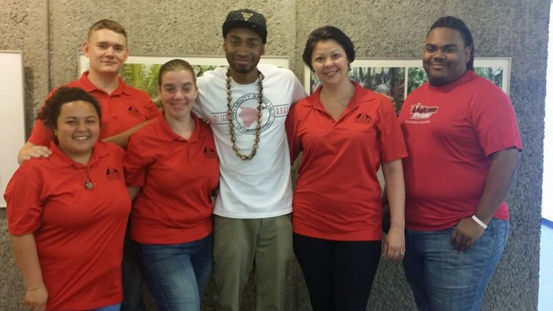 UHHSA members with Prince EA at Black History Month Event!
