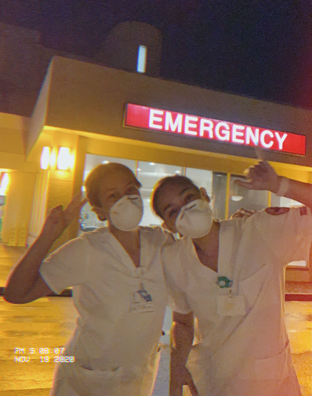 Lexie T. and I after ER clinical rotation