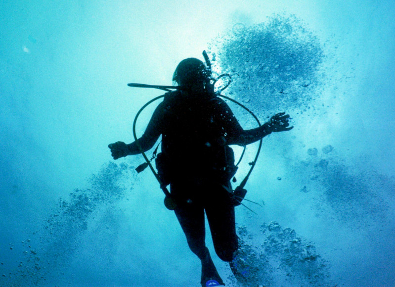 SCUBA diving silhouette