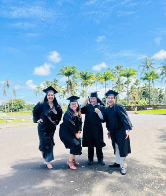 Maria with her friends who are also graduating with her...