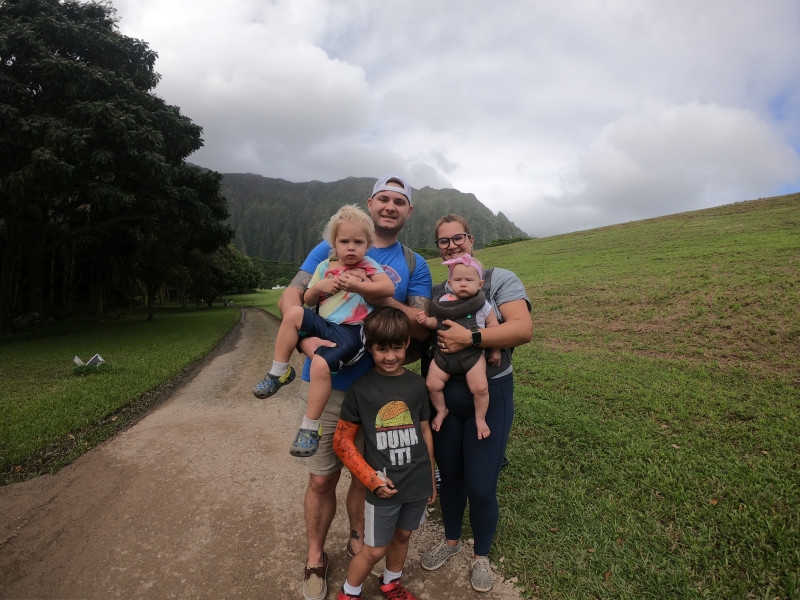 Visiting one of the many botanical gardens on island with my family on a cloudy morning