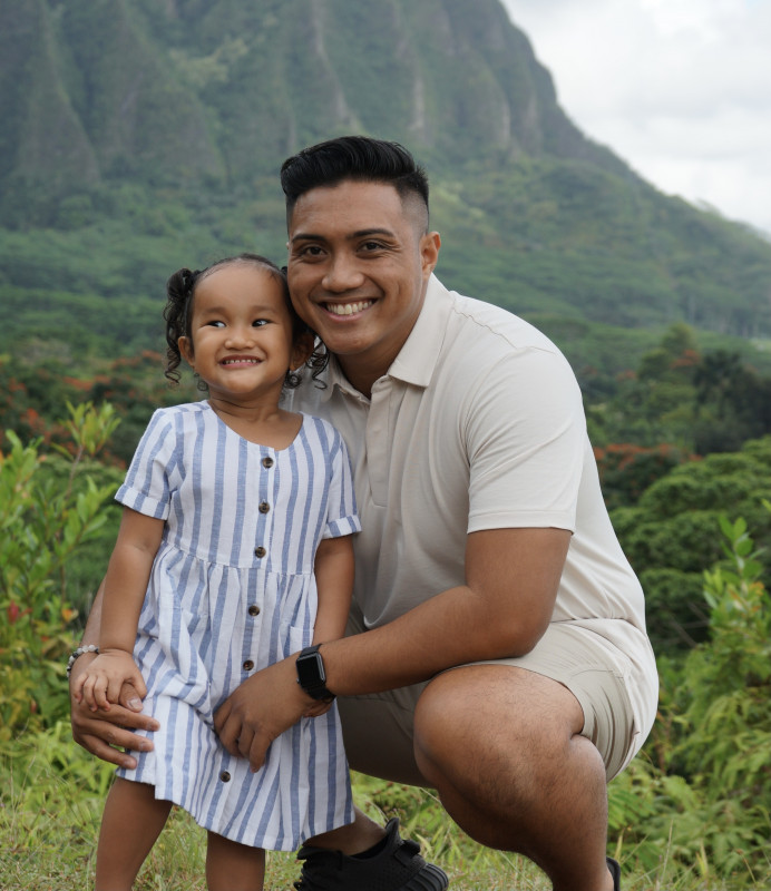 A picture of Virgilio Ancho with his daughter, Aliyah Ancho