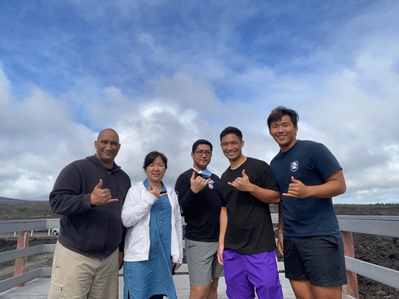 My family and I at the Big Island, where I took and I passed my NREMT exam.