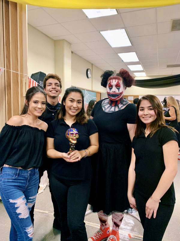 My first semester is the Cosmetology program. I joined the COSME Club and participated in the Halloween Gala and my team won “Most scariest”.  Unfortunately it was my first and last gala I’ve done during my time here at HCC, but it is definitely one to remember.