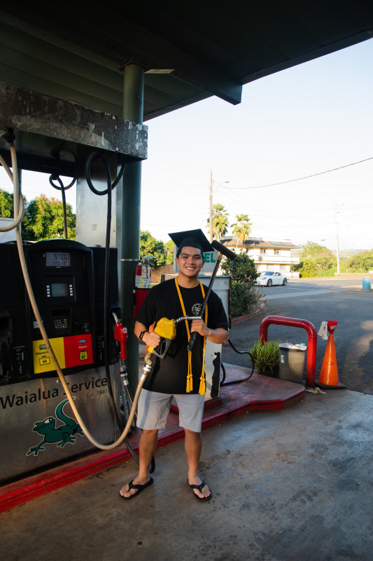 Me at Waialua Service Station the best on the island!