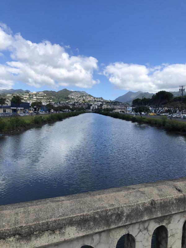 I took this photo outside the campus because I thought the huge body of water flowing underneath the bridge looks neat. I can't remember if this was when I was going home by bus or getting lunch though.