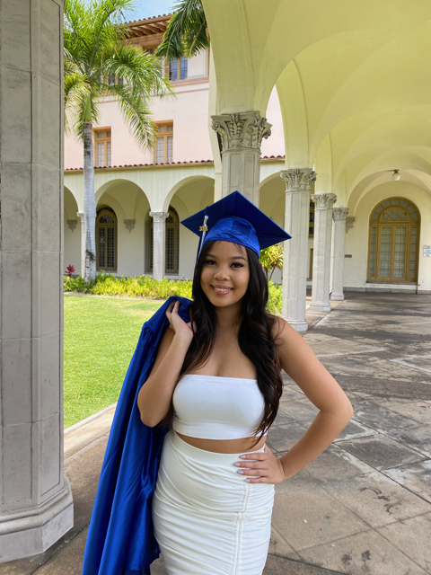 Chasity Lynn Pascua with Cap & Gown
