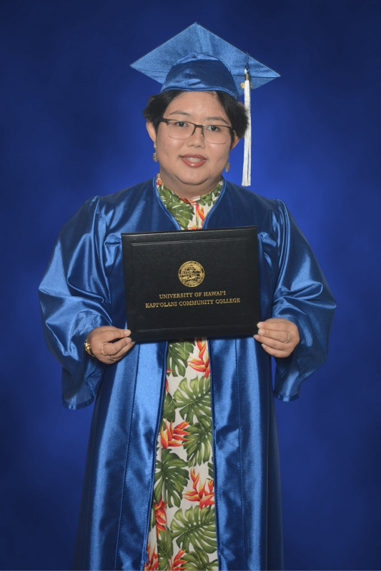 My KCC cap and gown photo.