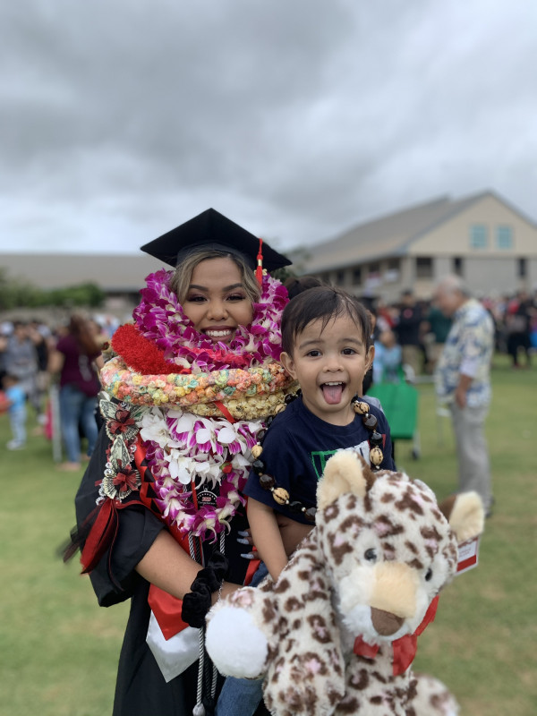 Graduate and little brother.