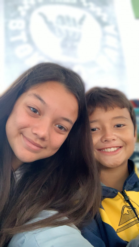 This is a picture of me and my cousin Curren