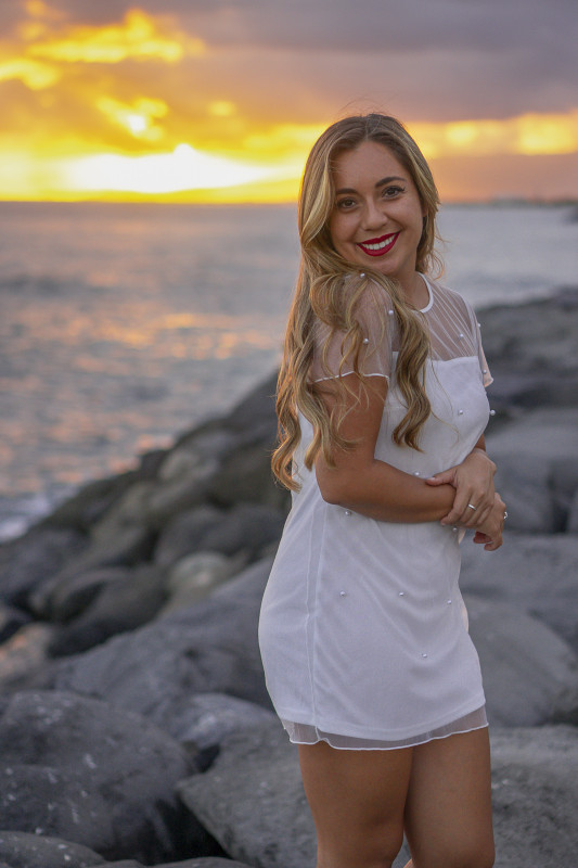 White dress by the water