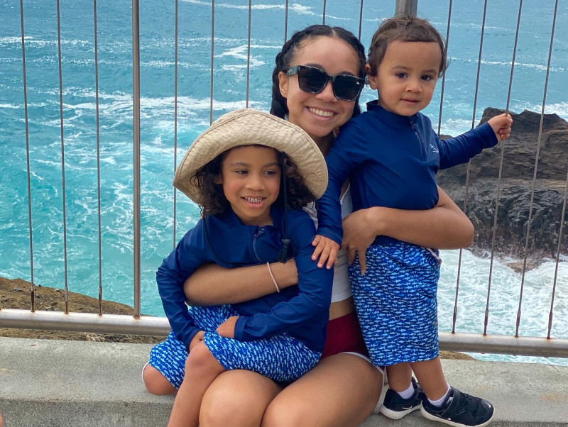 A picture of me and my nephews.