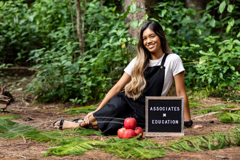 Sitting next to my representations of becoming a future teacher (apples and letter letterboard)