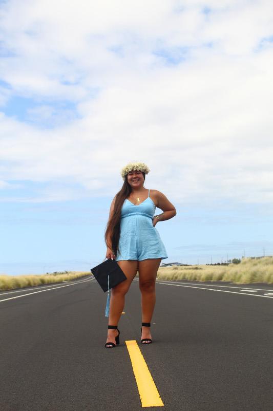 Holding Cap on Old Tech Road in Kailua-Kona