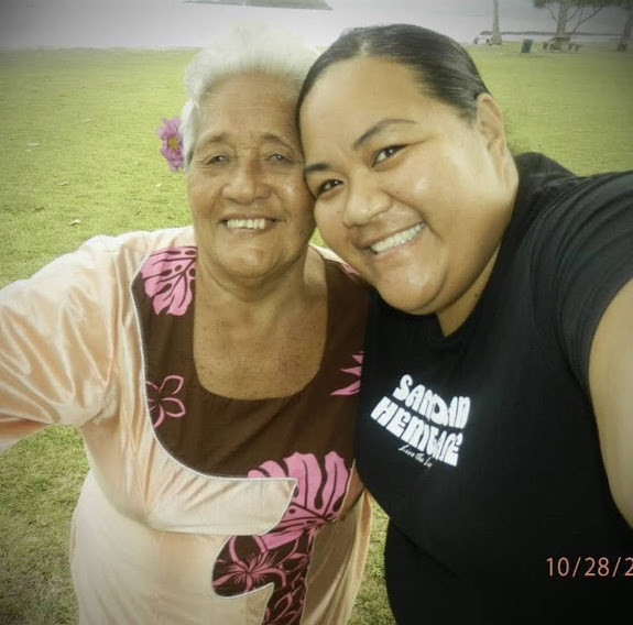 This is a picture of my heart in human form.  My grandma and I on her last trip here in Hawai'i