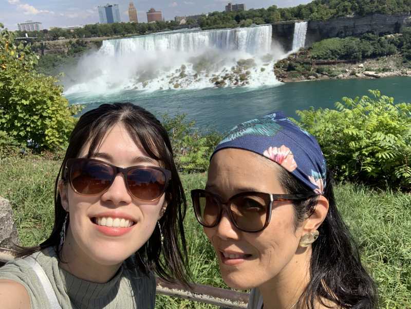 with my elder daughter at Niagara Falls