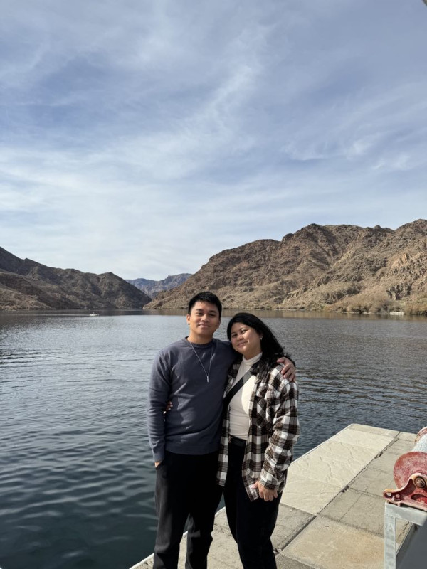 Me and my girlfriend at lake mohave, AZ.