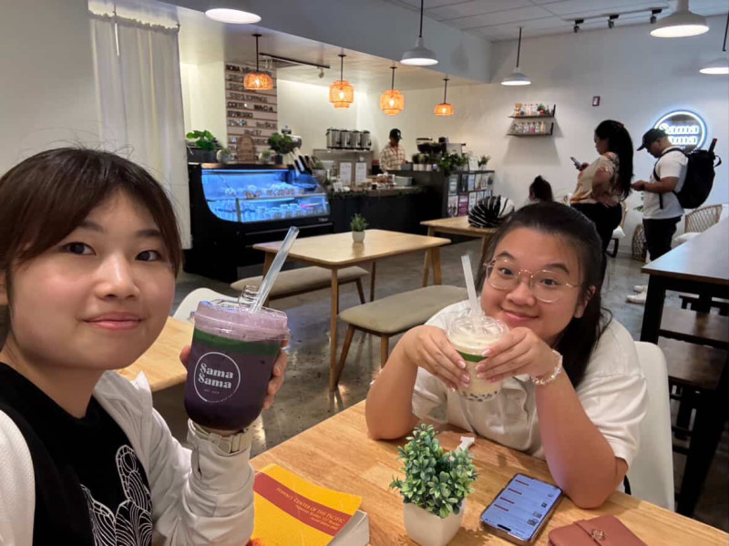 Me and Miyabi at Samasama cafe