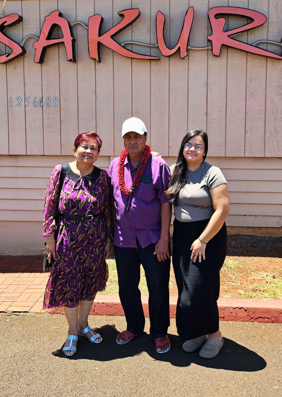 Group photo of Trinity and her grandparents!